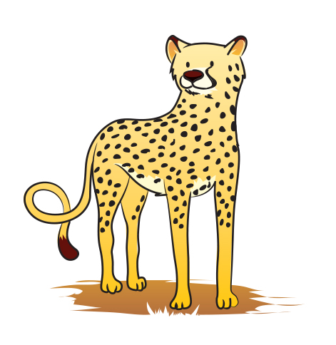 Cartoon cheetah – Tiny Mushroom